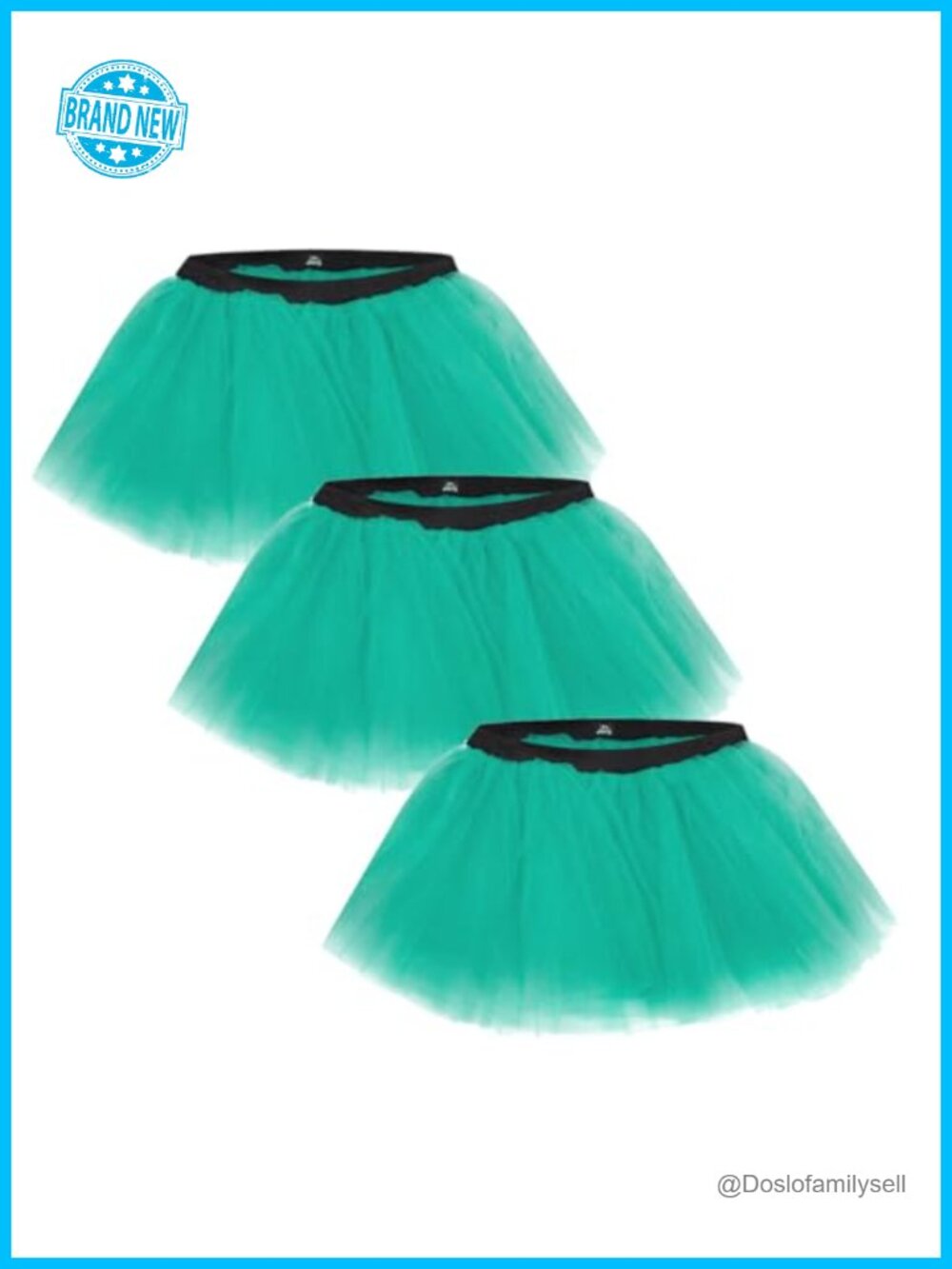 Tulle Tutu Skirt 3 Pack Novelty Running Costume Fluffy Tulle